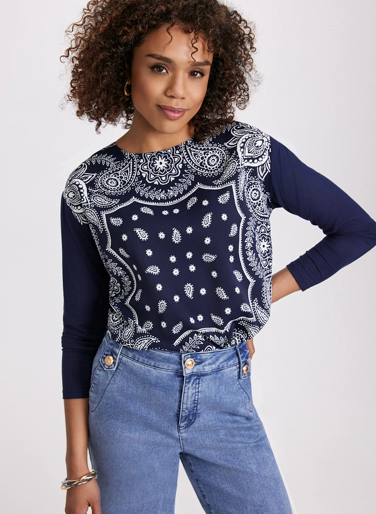 Paisley Long Sleeve Top