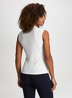 Sleeveless Horseshoe Neckline Top