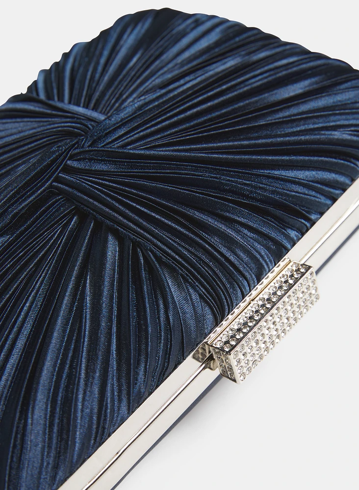 Knot Satin Clutch