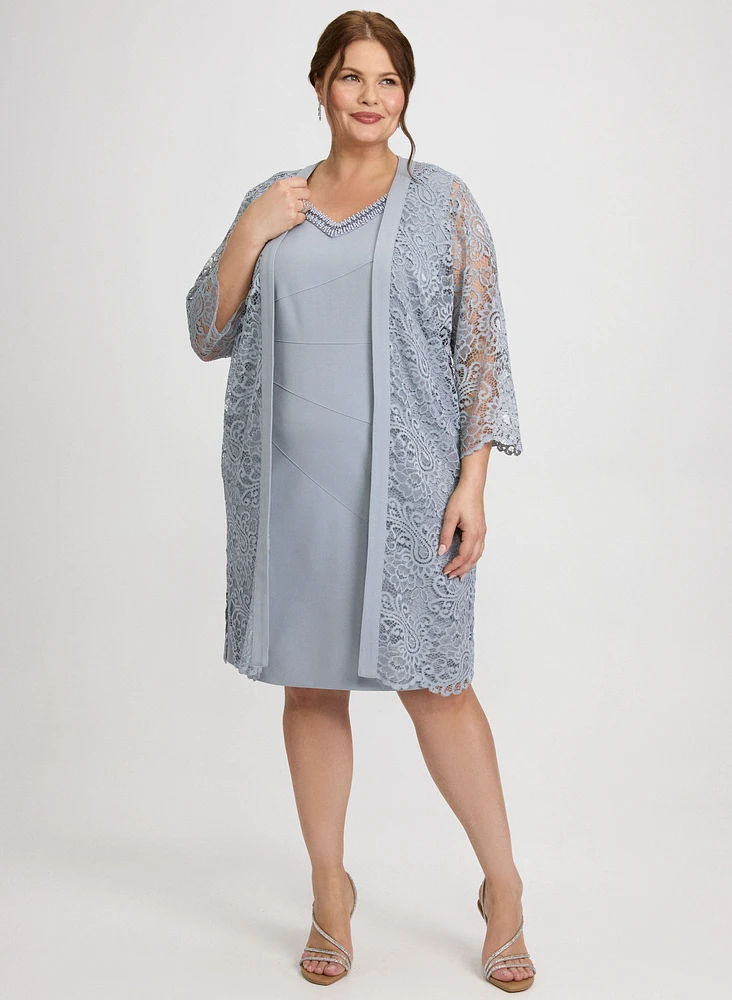 Lace Jacket & Dress Set