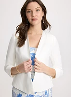 Cropped Open-Front Jacket