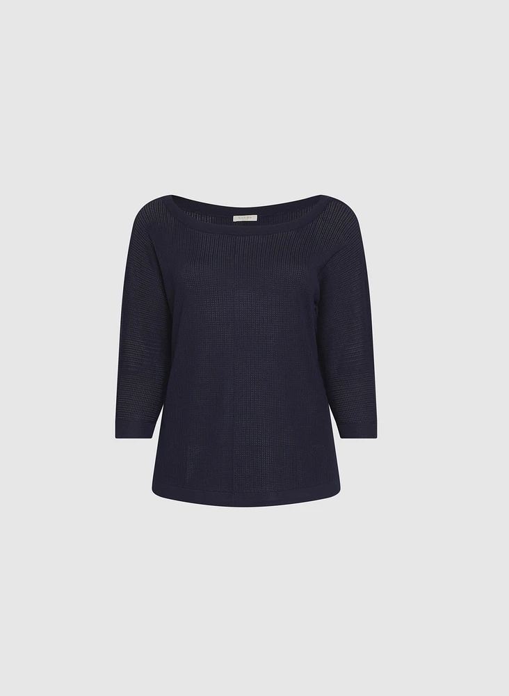 Pull en tricot ajouré