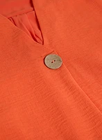 Short Crepe V-Neck Dress