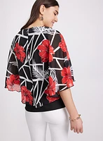 Floral Flare Sleeve Top