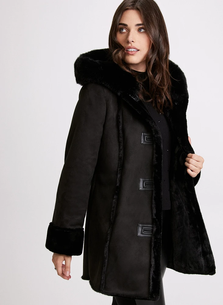 Faux-Shearling Coat