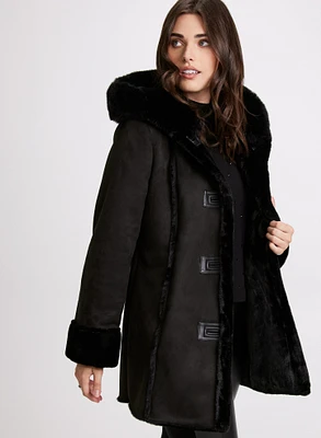 Faux-Shearling Coat