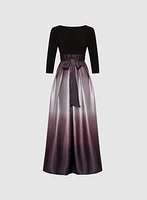 Pleated Ombre Effect Dress