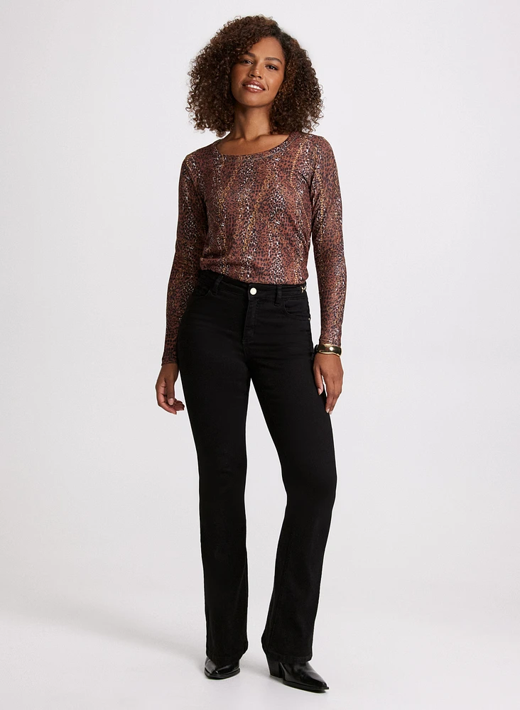 Vex- Animal & Chain Print Top