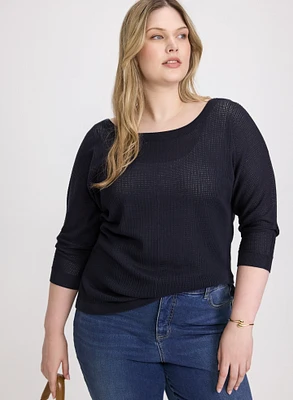 Pull en tricot ajouré