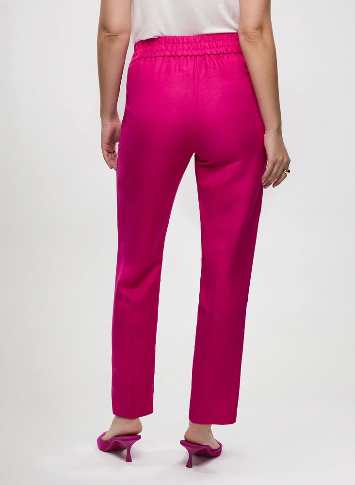 Pantalon en lin à enfiler