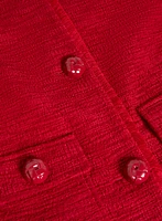 Button Detail Bouclé Jacket