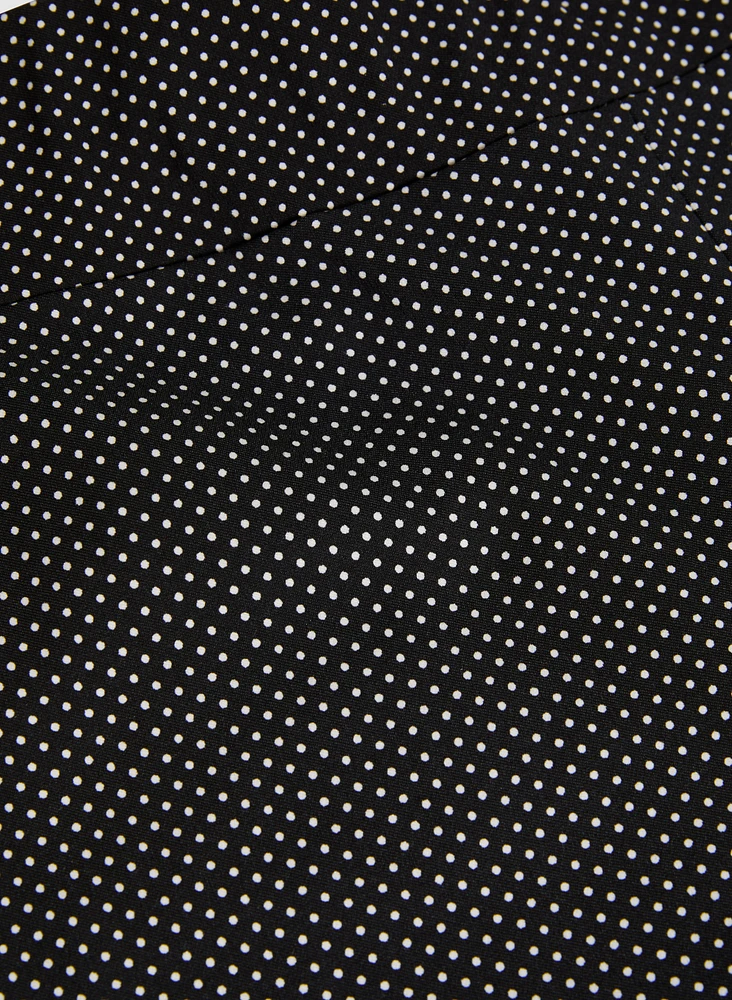 Pull-On Micro Dot Capri Pants