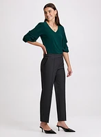 Pantalon Emma à jambe droite – court