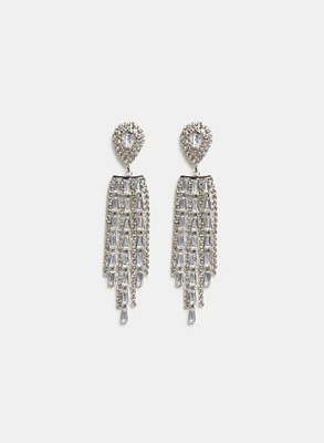 Cubic Zirconia Chandelier Earrings