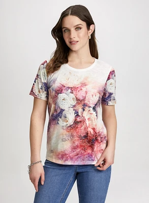 T-shirt à imprimé floral