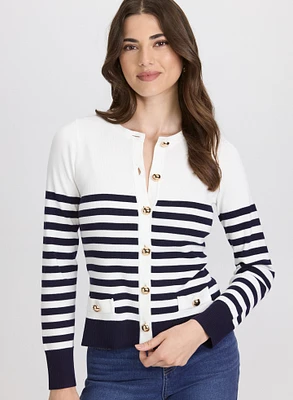 Stripe Knit Cardigan