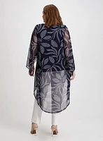 Leaf Print Asymmetric Tunic