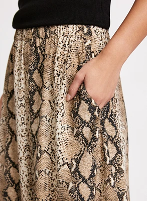 Snake Print Maxi Skirt