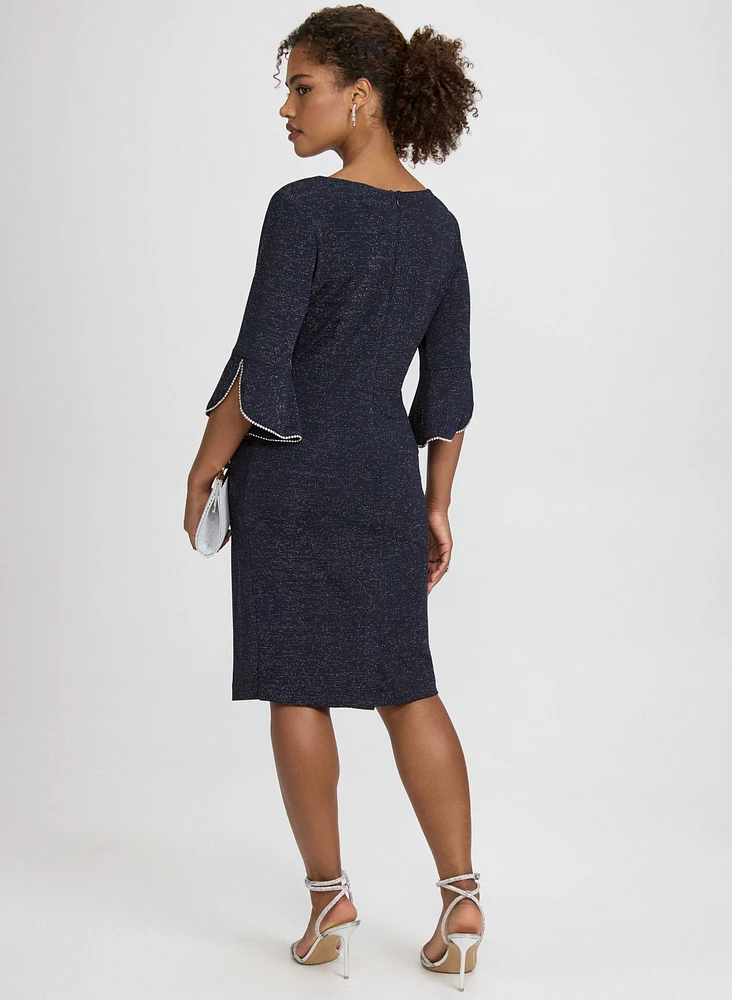 Glitter Knit Sheath Dress