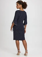 Glitter Knit Sheath Dress