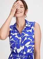 Button-Down Floral Midi Dress
