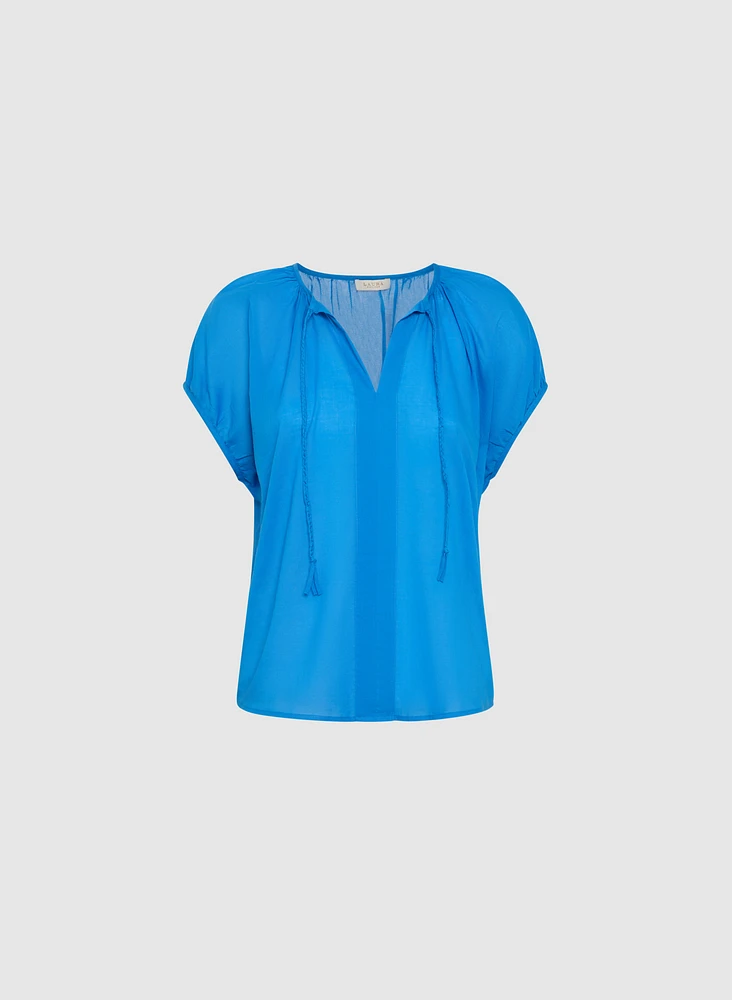Cotton Puff Sleeve Blouse