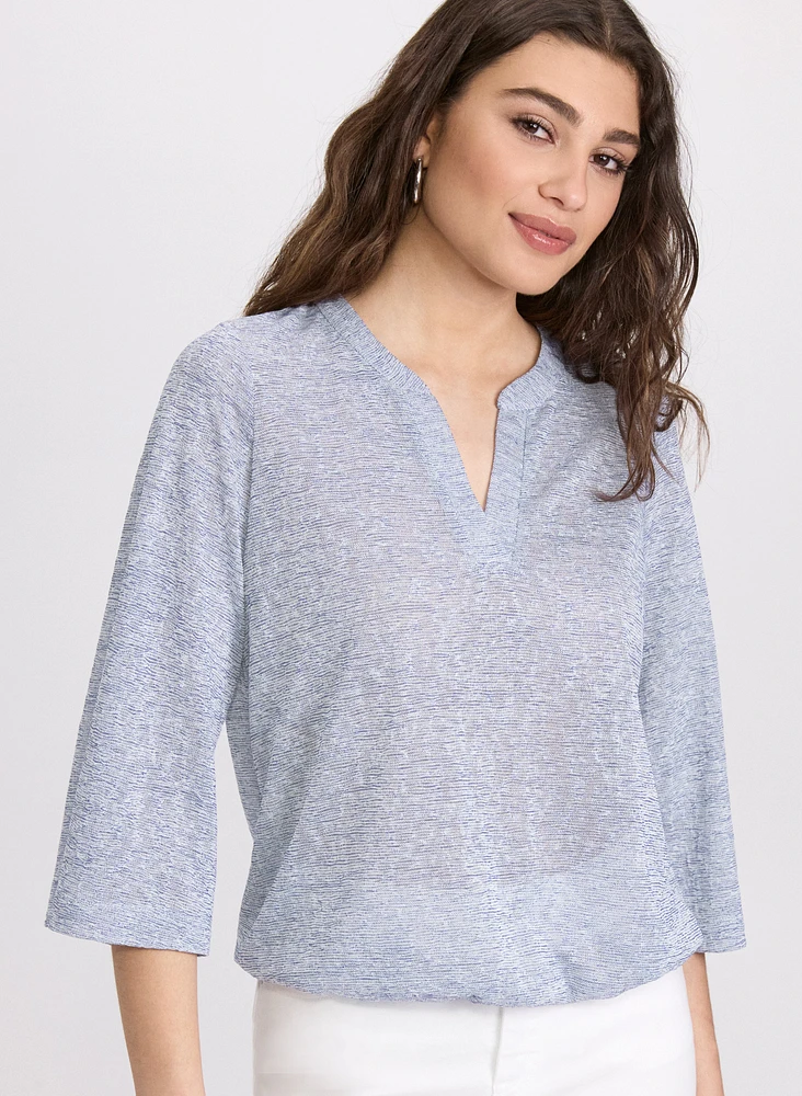 Haut à encolure fendue en tricot