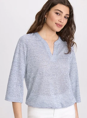 Haut à encolure fendue en tricot