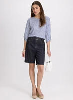 Stripe 3/4 Sleeve Top