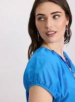 Cotton Puff Sleeve Blouse