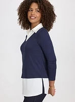 Embellished Illusion Blouse