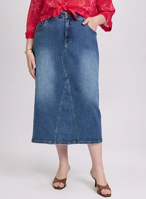 Jupe midi en denim