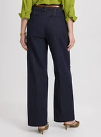 Pantalon Olivia en denim à jambe large