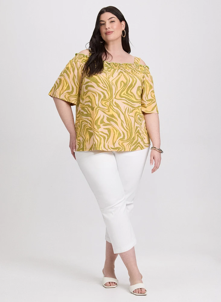 Abstract Zebra Print Top