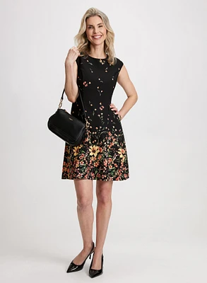 Gradient Floral Print Dress