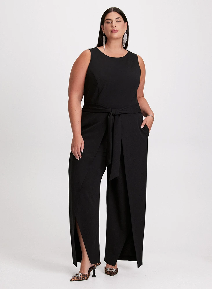 Sash Detail Wide Leg Jumpsuit