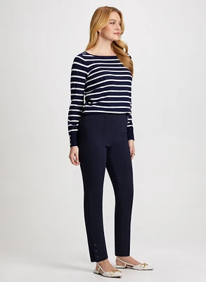 Slim Pull-On Ankle Pants