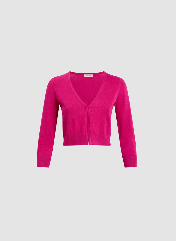 Cardigan en tricot à manches 3/4