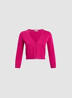 Cardigan en tricot à manches 3/4
