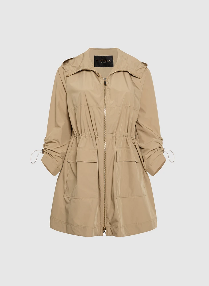 Manteau imperméable à capuche