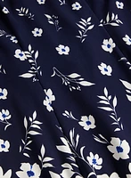 Cascading Floral Print Dress