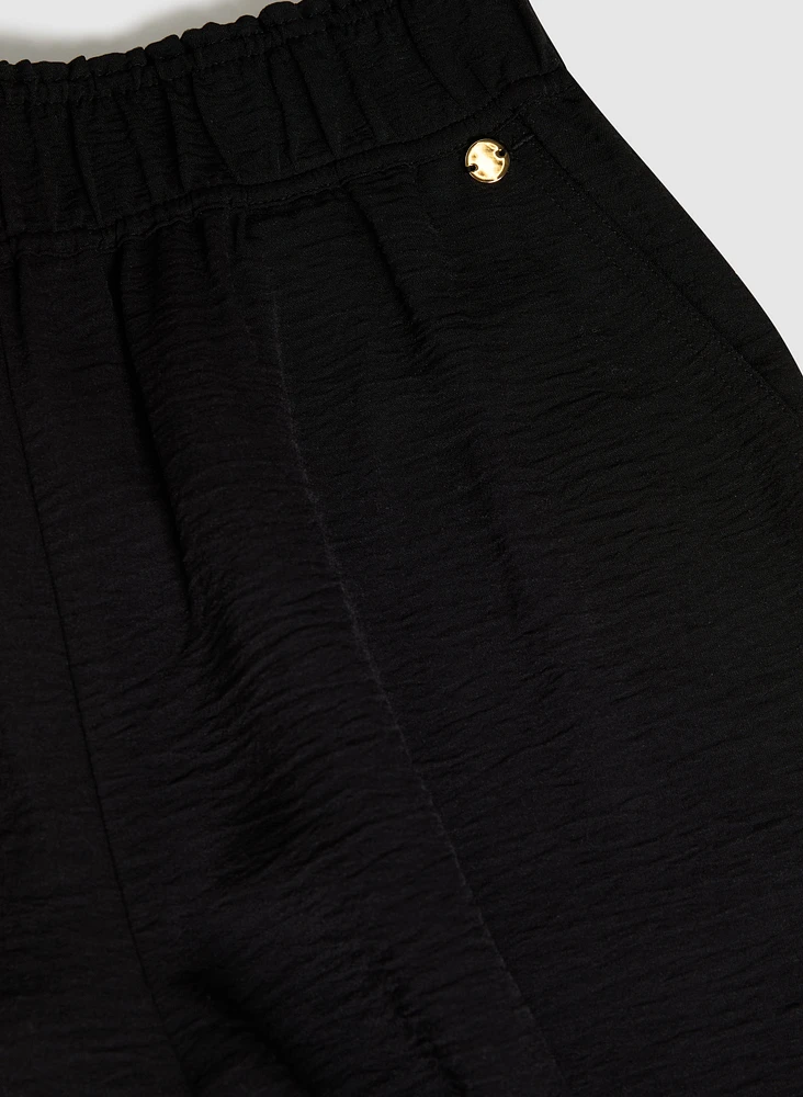 Pull-On Wide-Leg Pants