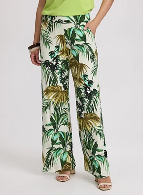 Pantalon Olivia à motif feuilles
