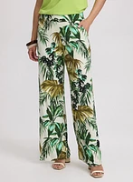 Pantalon Olivia à motif feuilles
