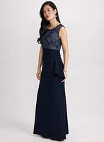 Ruched Sequin Embellished Dress