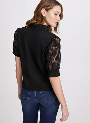 Lace Sleeve Top