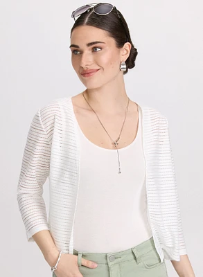 Textured Open Cardigan
