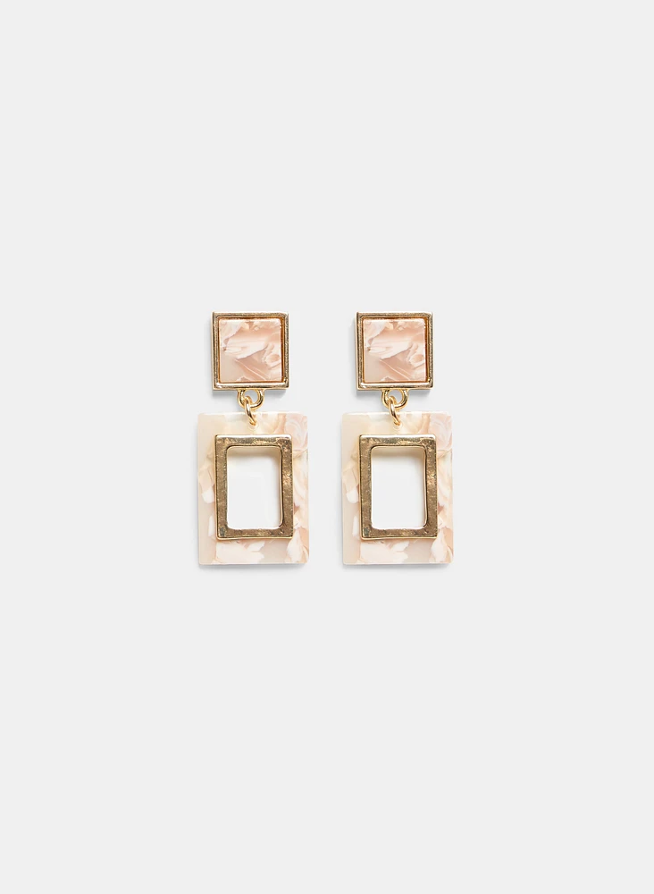 Two-Tier Dangle Earrings