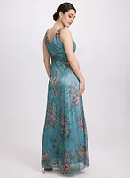 Plissé Floral Dress