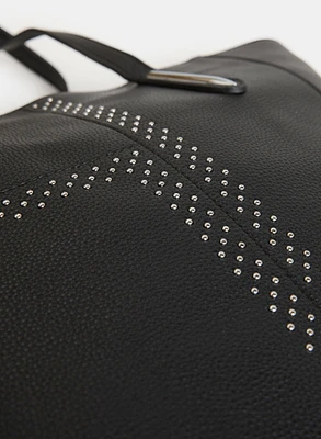 Stud Detail Vegan Leather Tote Bag